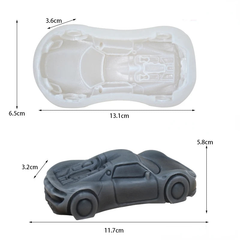 DIY Supercar Silicone Mold 3D Car Aromatherapy Candle Gypsum Decoration Crafts Cement Casting Mold Handmade Soap Mold Wholesale