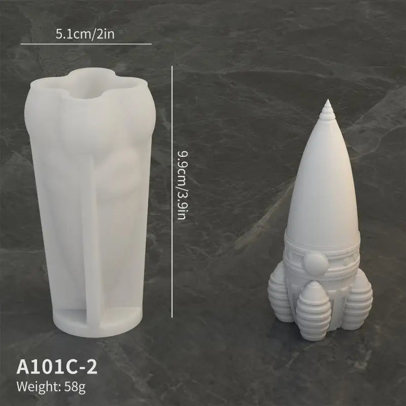3D Space Astronaut Silicone Candle Molds Soft Easy Demould Handmade Aerospace Themed Plaster Crafts Resin  Mold