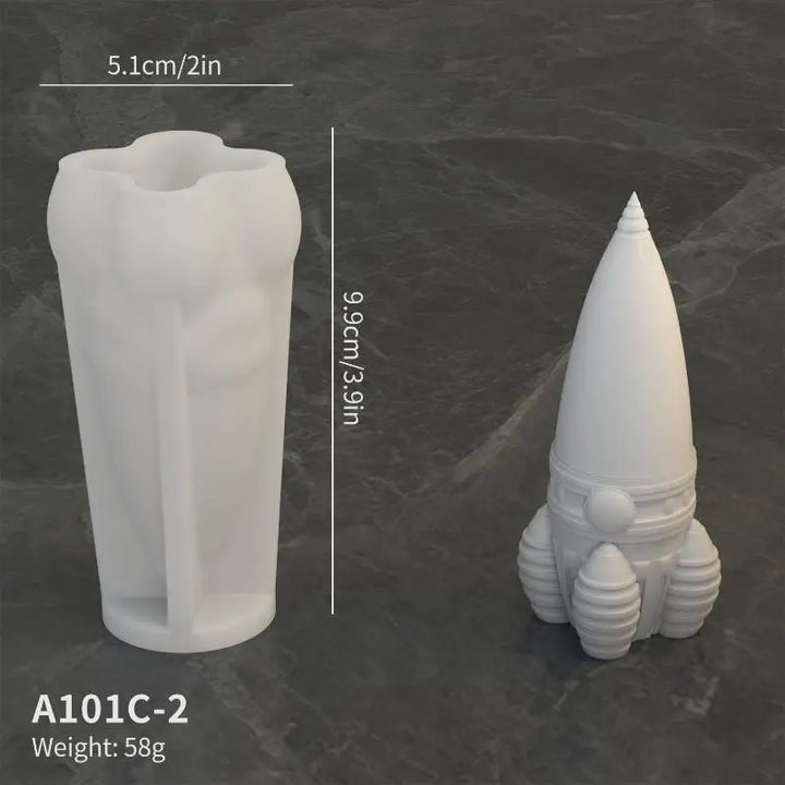 3D Space Astronaut Silicone Candle Molds Soft Easy Demould Handmade Aerospace Themed Plaster Crafts Resin  Mold