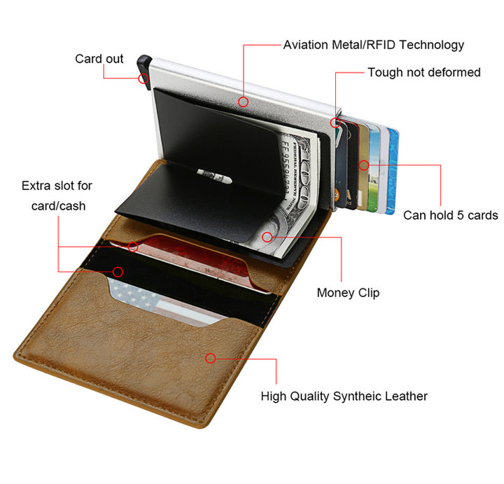 Multifunctional Card Holder Airtag Short Card Holder Wallet Air Tag