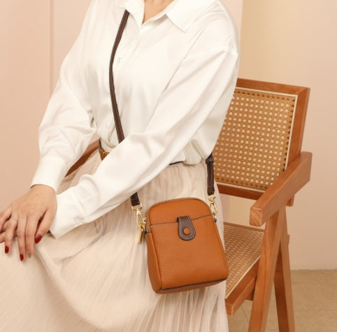 Lychee Pattern Small Mobile Phone Bag Crossbody / Shoulder Bags - Wallet