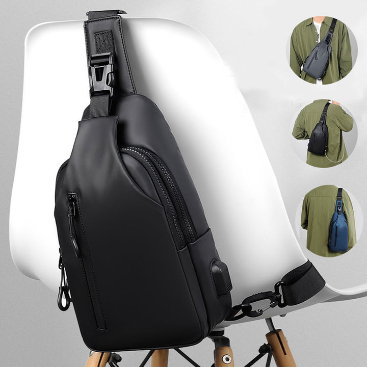 Black Sling Crossbody Backpack Shoulder Bag Chest Bag