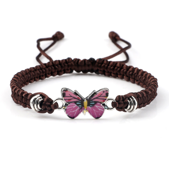 Couple Butterfly Buckle Braided Bracelet