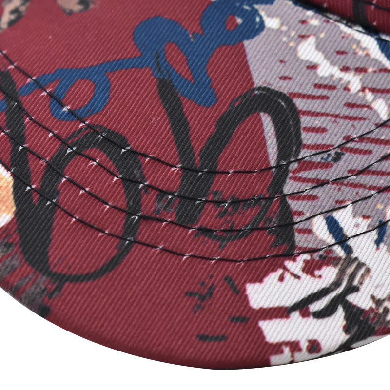 Personalized Trendy Retro B Alphabet Embroidery Baseball Cap Men And Women Labeling Graffiti Peaked Cap