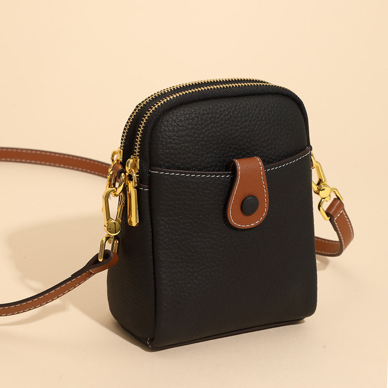 Lychee Pattern Small Mobile Phone Bag Crossbody / Shoulder Bags - Wallet