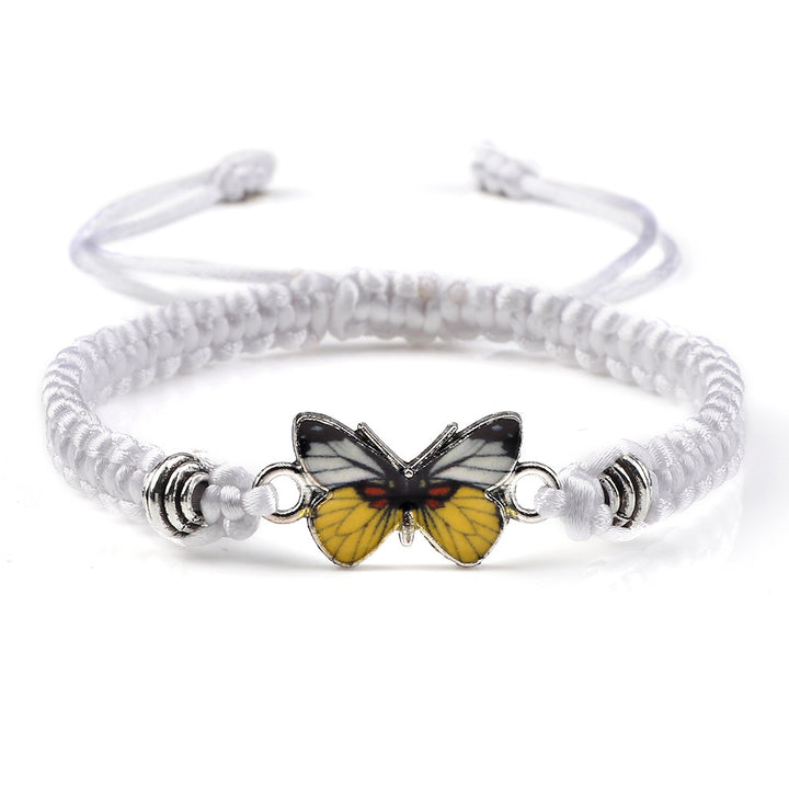 Couple Butterfly Buckle Braided Bracelet