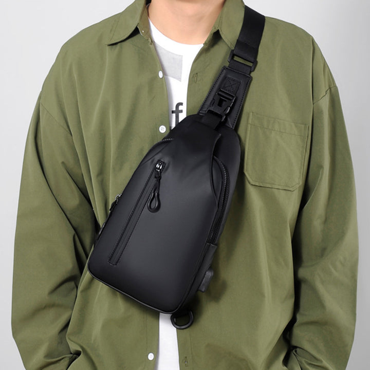Black Sling Crossbody Backpack Shoulder Bag Chest Bag