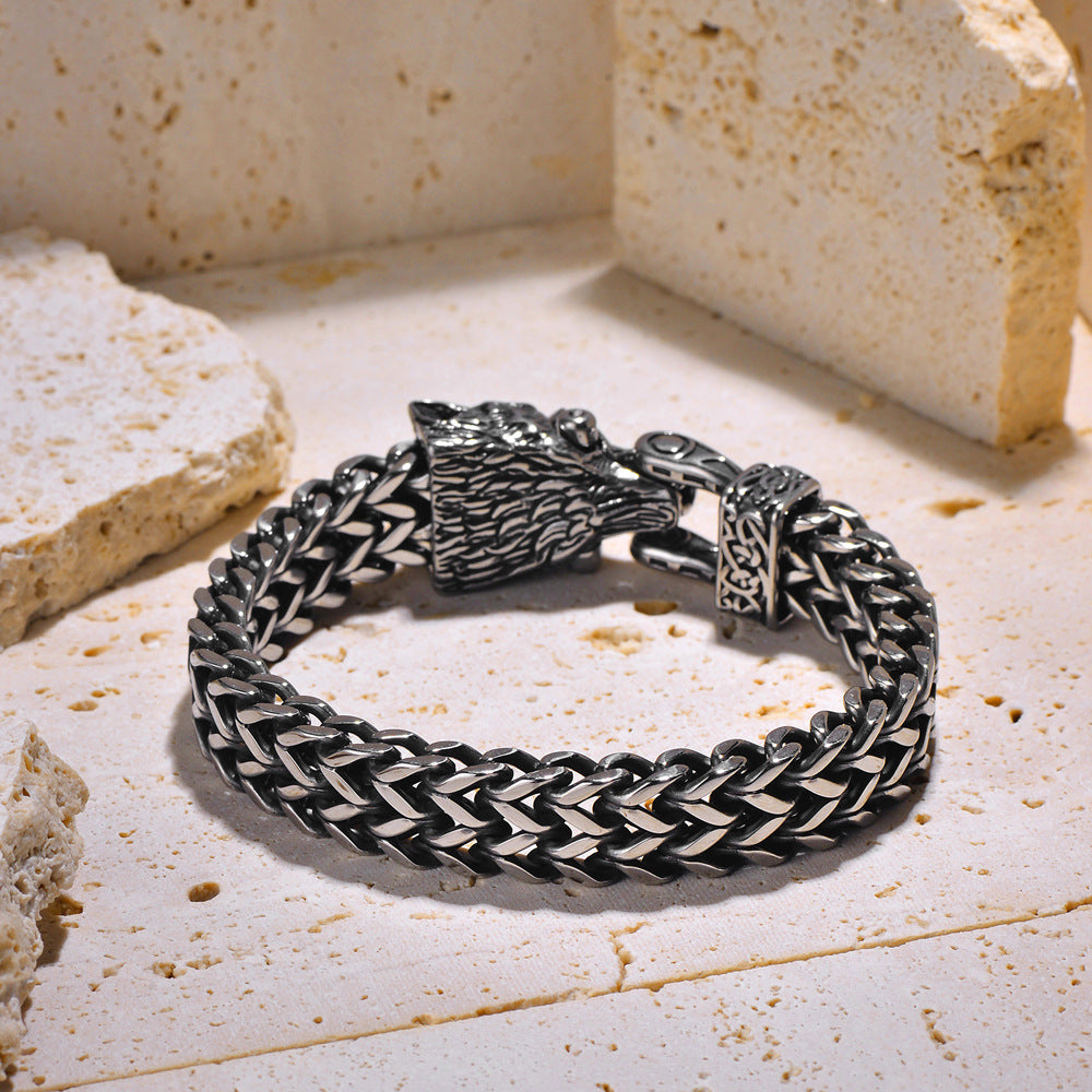 Punk Vintage Viking Titanium Bracelet