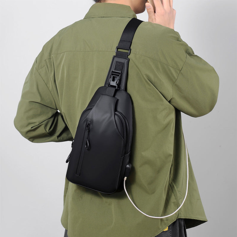 Black Sling Crossbody Backpack Shoulder Bag Chest Bag