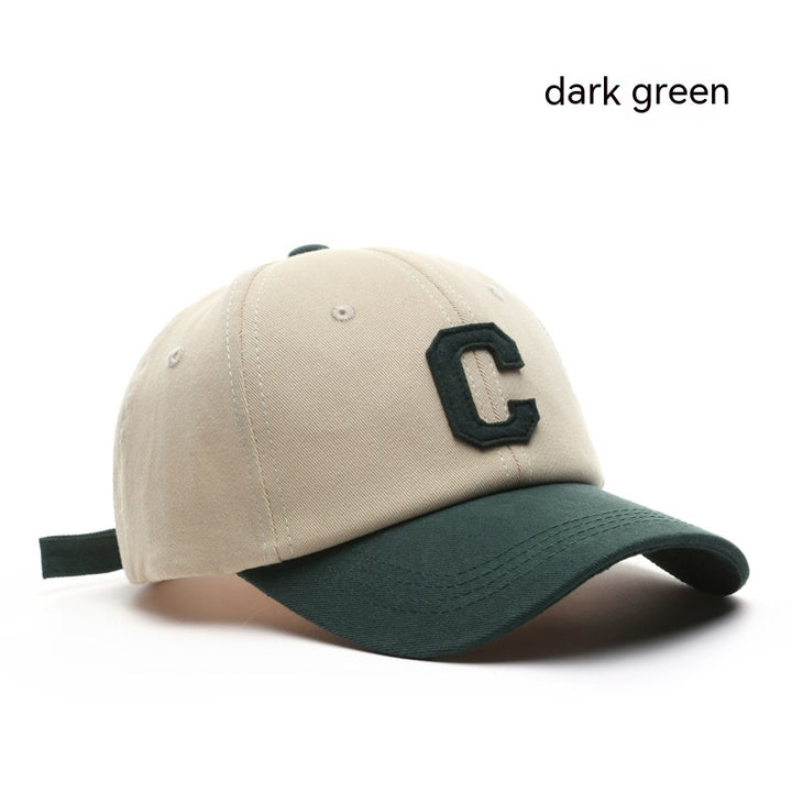 Stylish Retro Minimalism Letter Patch Stitching Baseball Hat