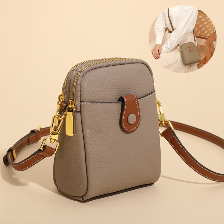 Lychee Pattern Small Mobile Phone Bag Crossbody / Shoulder Bags - Wallet