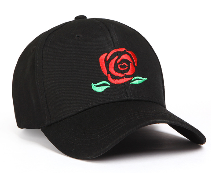 Caps With Red Roses Embroidered rose Baseball Cap – ExcelHats.com