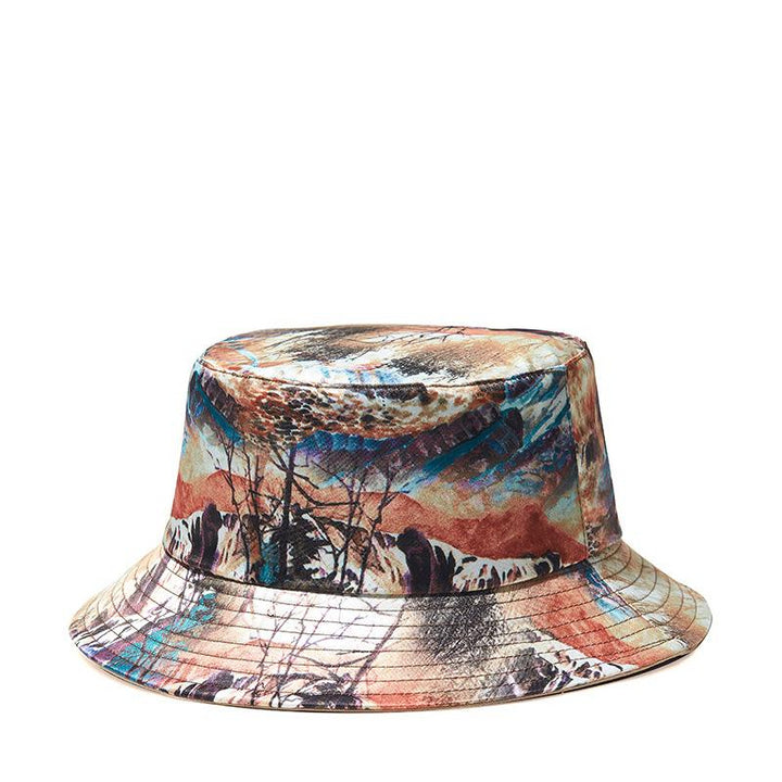 Landscape Painting Print Fisherman Hat