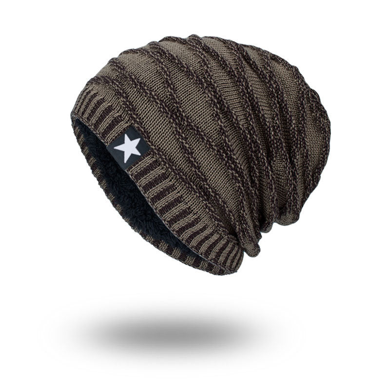 Five-star men's knitted hat