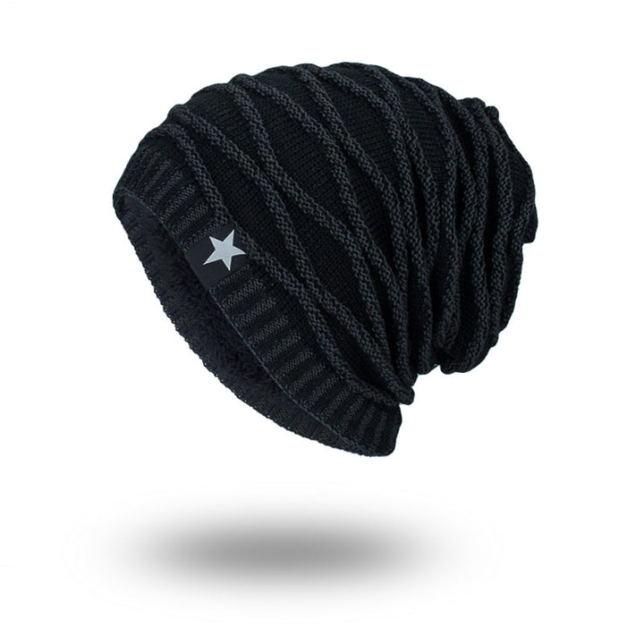 Five-star men's knitted hat