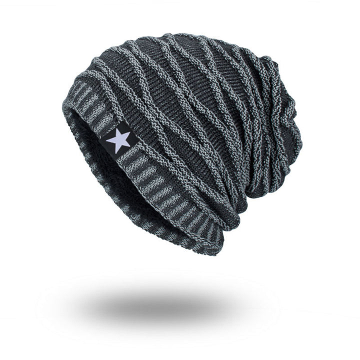 Five-star men's knitted hat