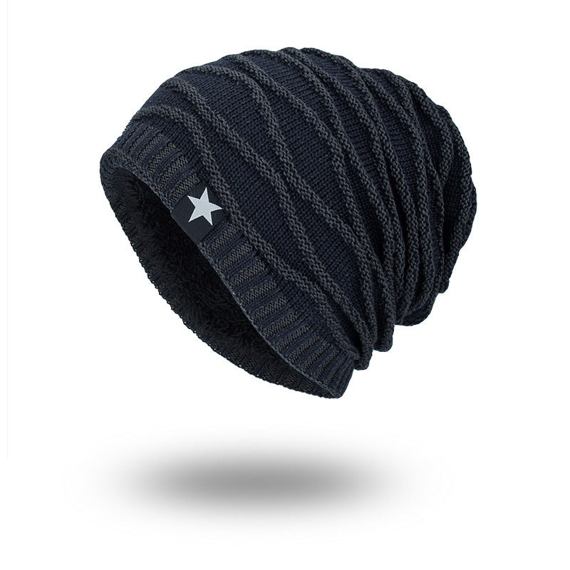 Five-star men's knitted hat