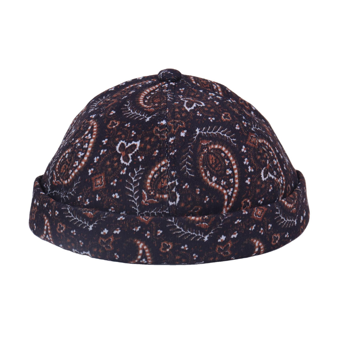 Cashew Flower Yuppie Melon Leather Men's Spring And Autumn Fashion Print Landlord Hat