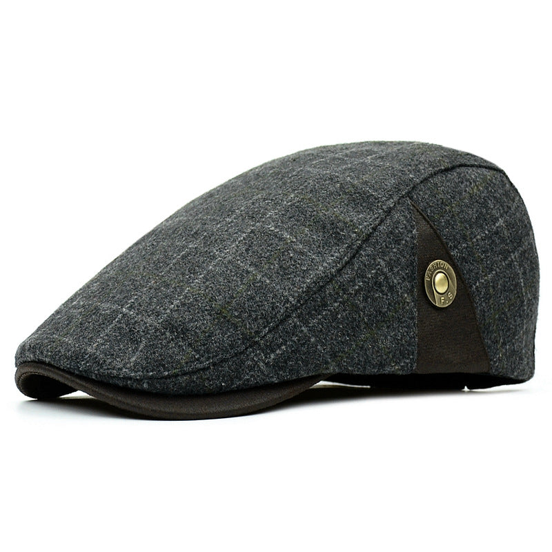 Men's woolen cap beret hat