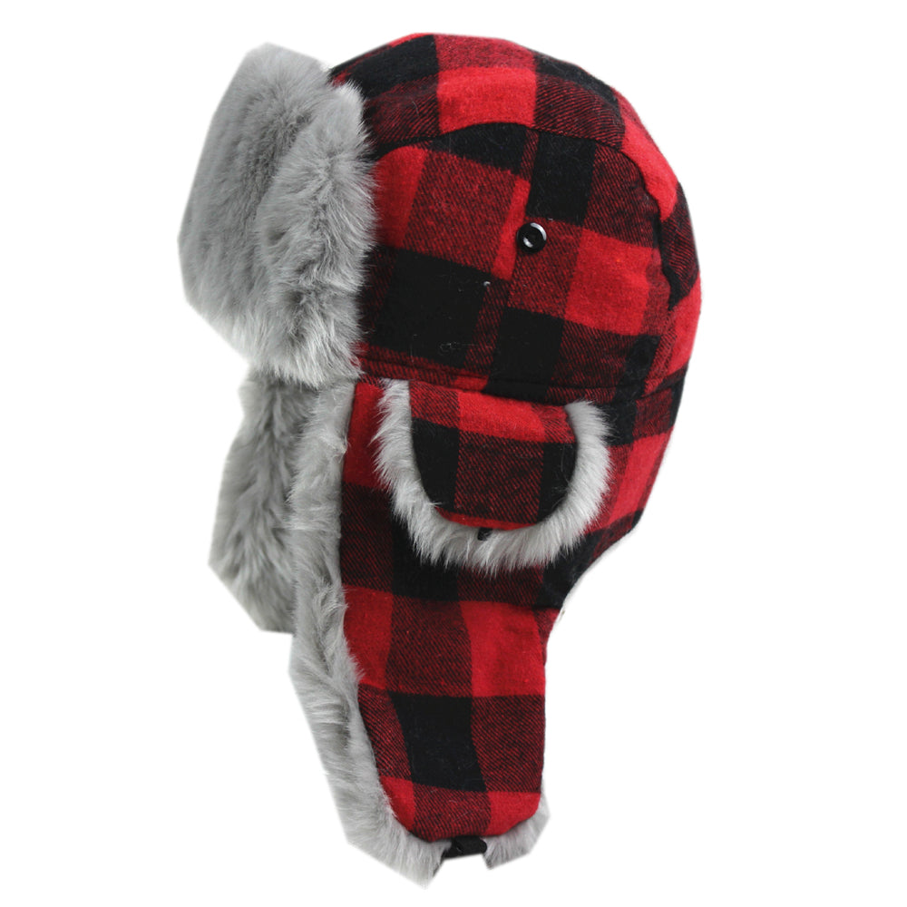 New Plaid Lei Feng Hat Men's And Women's Winter Hat